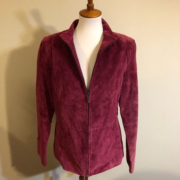 Genuine Leather Charter Club Purple Pink Jacket - Picture 10 of 11